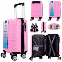 T-HC-US-13 PINK 15.7'' UNDER-SEAT CABIN-SIZE TRAVEL TROLLEY