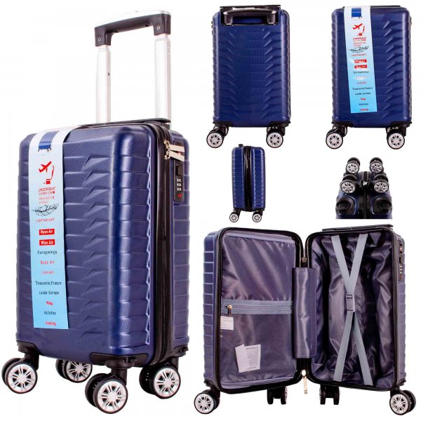 T-HC-US-27 NAVY 15.7'' UNDER-SEAT CABIN-SIZE TRAVEL TROLLEY