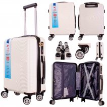 T-HC-US-1830 WHITE CABIN-SIZE EASYJET TRAVEL TROLLEY SUITCASE