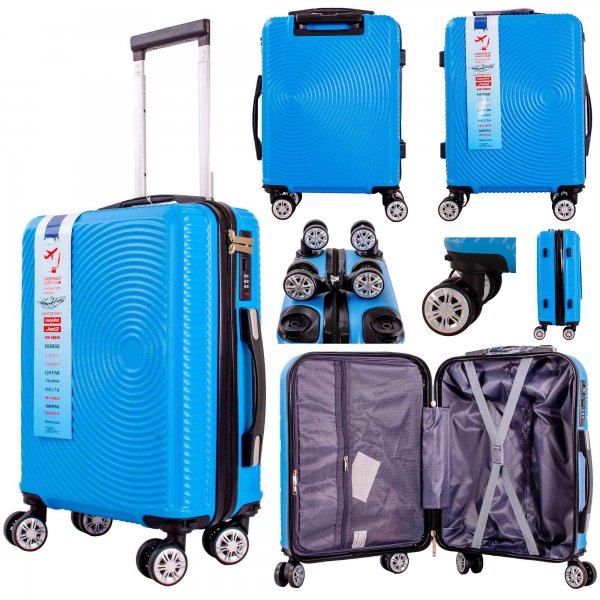 T-HC-US-1830 L.BLU CABIN-SIZE EASYJET TRAVEL TROLLEY SUITCASE