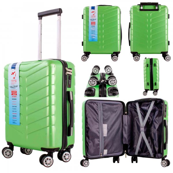 T-HC-US-26 GREEN CABIN-SIZE TRAVEL TROLLEY SUITCASE