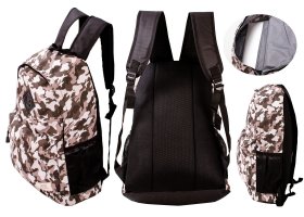 LL-100 CAMOUFLAGE BROWN POLYESTER BACKPACK
