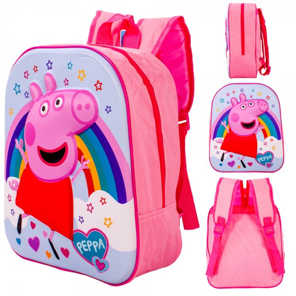 1000EVA31-22742 RED/PINK PEPPA PIG EVA 3D 31CM BACKPACK