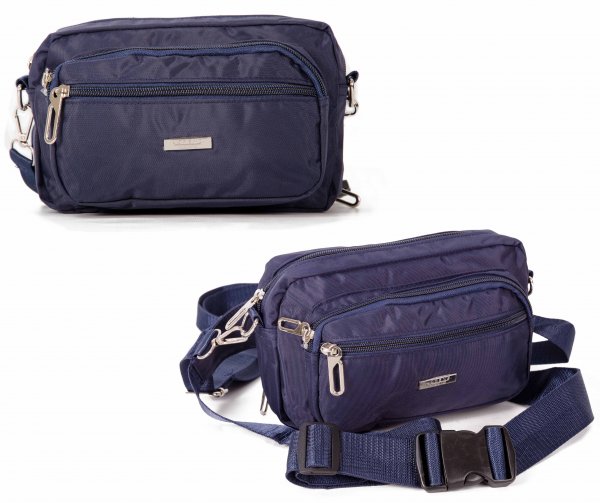 2457 BLUE TP ZIP COMBI-BAG. X-BDY/BMBAG