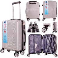 T-HC-US-1830 SILVER CABIN-SIZE EASYJET TRAVEL TROLLEY SUITCASE