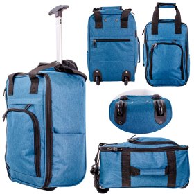 TR-001 PEACOCK BLUE RYANAIR UNDERSEAT CABIN SIZE 2-WHEELED BAG