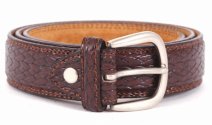 2725 1.25" Belt With Snake Grain Brown