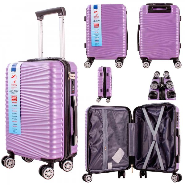 T-HC-US-16 PURPLE CABIN-SIZE TRAVEL TROLLEY SUITCASE