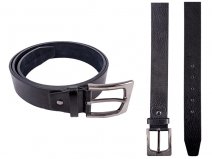 2766 Black 1.5" Lthr Grn Belt with Brshd Gun Metal Buckle MEDIUM