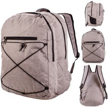 BP-121 GREY BACKPACK WITH MULTIPLE POCKETS