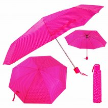 JBUMB16 WHITE DOT IN PINK MANUAL UMBRELLA