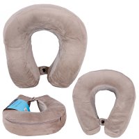 JBACC11 GREY TRAVEL PILLOW W/MEMORY FOAM