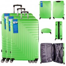 T-HC-10 LIME GREEN SET OF 3 TRAVEL TROLLEY SUITCASE