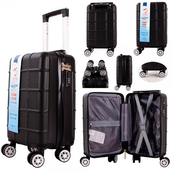 T-HC-US-13 BLACK 15.7'' UNDER-SEAT CABIN-SIZE TRAVEL TROLLEY