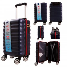 T-HC-US-28 NAVY R ZIP EASYJET CABIN-SIZE TRAVEL TROLLEY SUITCASE