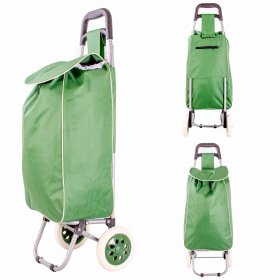 ST01 DARK GREEN 2-WHEEL SHOPPING TROLLEY