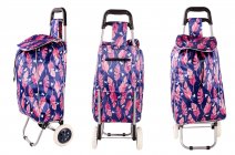 LL-ST01 FEATHER PINK PURPLE 2-WHEEL SHOPPING TROLLEY