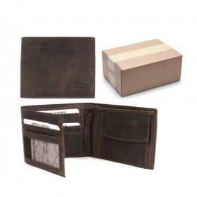 1060 HUNTING BROWN LEATHER WALLET 12 PACK