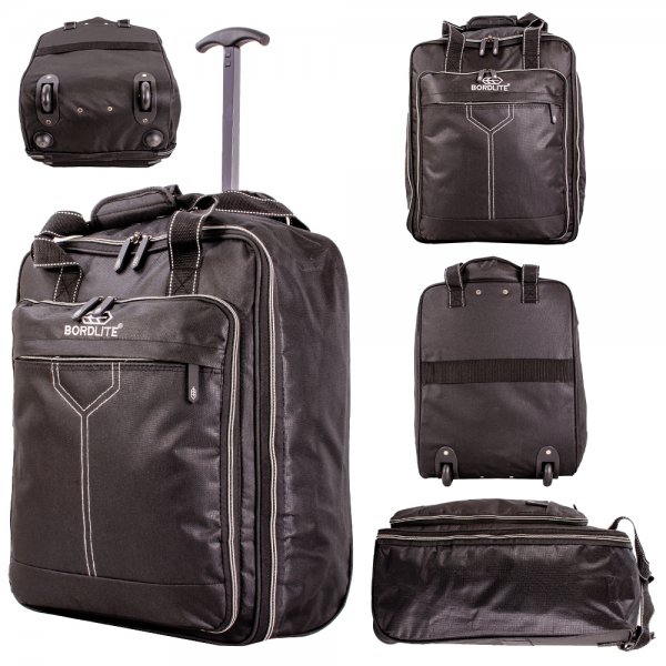 JBTB 79 BLACK/GREY UNDER-SEAT TROLLEY 2-WHEELED TRAVEL BAG