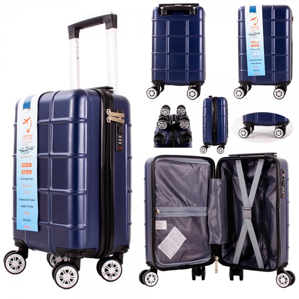 T-HC-US-13 NAVY 15.7'' UNDER-SEAT CABIN-SIZE TRAVEL TROLLEY