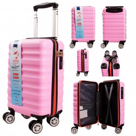 T-HC-US-28 PINK O ZIP EASYJET CABIN-SIZE TRAVEL TROLLEY SUITCASE