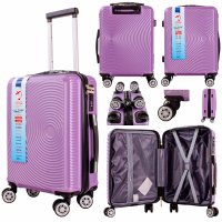 T-HC-US-1830 PURPLE CABIN-SIZE EASYJET TRAVEL TROLLEY SUITCASE