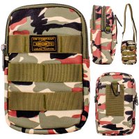 LL-258 CAMOUFLAGE POLYESTER 2 ZIP X-BODY BAG