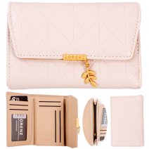 7258 OFF WHITE MEDIUM QUILTED EFFECT PU RFID PURSE