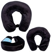 JBACC11 BLACK TRAVEL PILLOW W/MEMORY FOAM