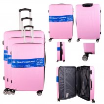 T-HC-30 PINK SET OF 3 TRAVEL TROLLEY SUITCASE