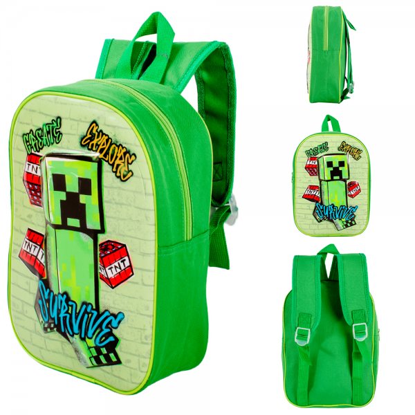 1000EVA31-2392 GREEN MINECRAFT EVA KIDS BACKPACK