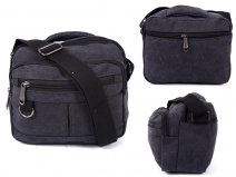 2559 X- BODY BAG WITH TOP ZIP ,2FRONT ZIPS,BACK BLACK