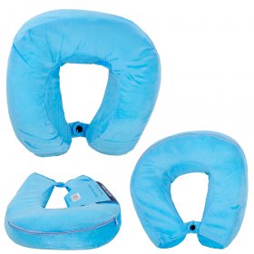 JBACC11 BLUE TRAVEL PILLOW W/MEMORY FOAM