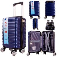 T-HC-US-28 NAVY 15.7'' UNDER-SEAT CABIN-SIZE TRAVEL TROLLEY