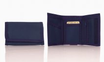 8008 NAVY Trifold Canvas Wallet