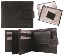 1006 BLACK ITALIAN LEATHER WALLET - S110