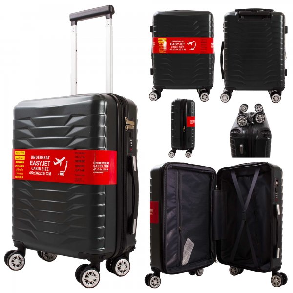 T-HC-US-1827 D-GREEN CABIN-SIZE EASYJET TRAVEL TROLLEY SUITCASE