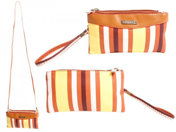 7810 BROWN STRIPED PURSE