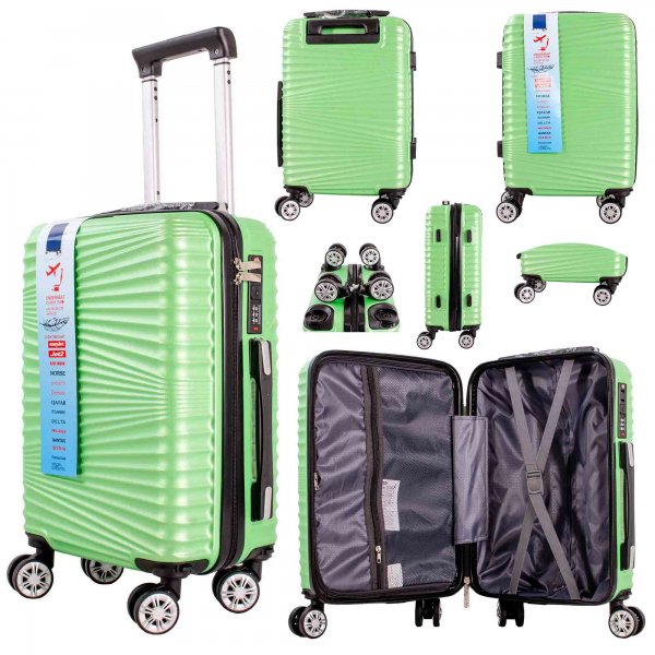 T-HC-US-16 GREEN CABIN-SIZE TRAVEL TROLLEY SUITCASE