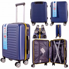 T-HC-US-22 NAVY W/YELLOW ZIP CABIN EASYJET TROLLEY SUITCASE