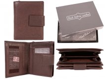 027 GRAINED BROWN ITALIAN LEATHER WALLET