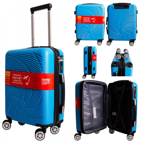 T-HC-US-1833 LIGHT BLUE EASYJET TRAVEL CABIN TROLLEY SUITCASE