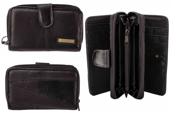 4615 LORENZ BLACK LEATHER PURSE