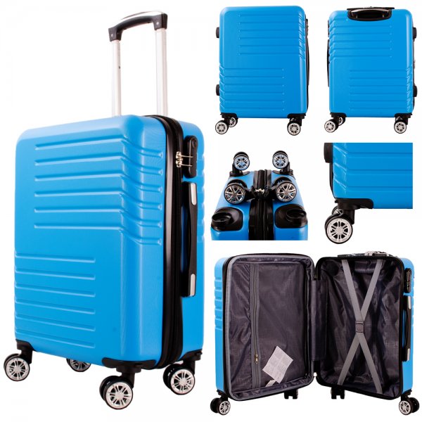 T-HC-C-12 BLUE CABIN-SIZE TRAVEL TROLLEY SUITCASE