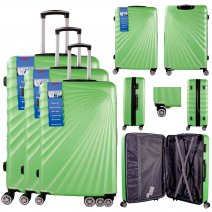 T-HC-13 LIME GREEN SET OF 3 TRAVEL TROLLEY SUITCASE