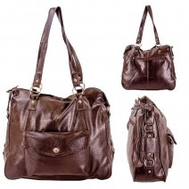 898 PU BROWN FASHION SHOULDER BAG