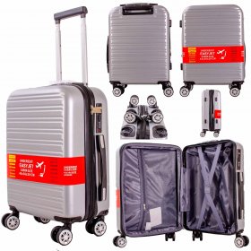 T-HC-US-1832 SILVER UNDERSEAT CABIN-SIZE EASYJET TROLLEY SUITCAS