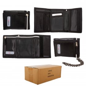 8001 BLACK NYLON SPORTS WALLET 12 PACK