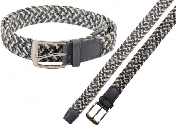 2796 GREY MULTI UNISEX STRETCHY WOVEN CASUAL BELT L/XL (36"-40")