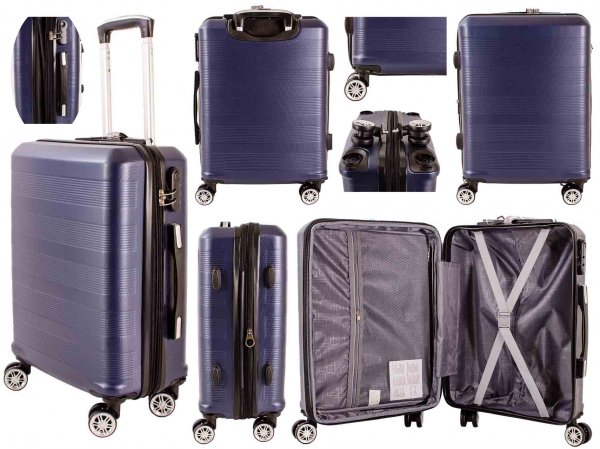 T-HC-C-10 DARK BLUE 20'' CABIN-SIZE TRAVEL TROLLEY SUITCASE